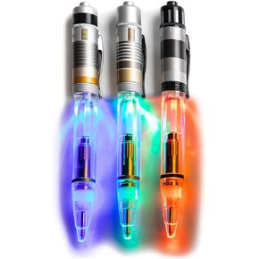 Star Wars Light-Up Lightsaber Refillable Ink Pens 3 PC Set - Darth Vader, Skywalker, and Obi-Wan
