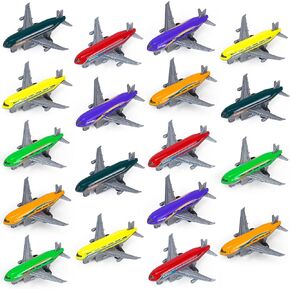15 Pack Toy Airplane, Mini Diecast Airplane Toys for Boys Girls 3 4-8 9 Years, Pull Back Alloy Model Planes Aeroplane Toys for Kids Birthday Cake Toppers Party Favors, 6 Colors