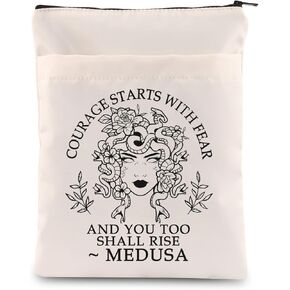 Zuo Bao Medusa Snake Face Book Sleeve Goddess Medusa Lover Gift Retro Aesthetic Greek Goddess Feminist Book Pouch Medusa Fans Gift (Medusa)
