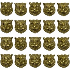 Duolai 20pcs Antique Gold Leopard Carving Craft Purses Leather Decoration Conchos Buttons Metal Stud Screw Back Rivet Personality Handmade Leather Product Accessories