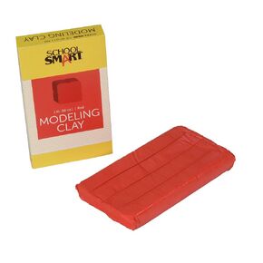 School Smart Modeling Clay, Red, 1 Pound