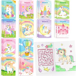 BenLouis 24 Pcs Unicorn Mini Coloring Books Kids Unicorn Rainbow Party Favors Small Activity Books Bulk for Kids Unicorn Birthday Goodie Bags Stuffers Return Gifts Classroom Travel