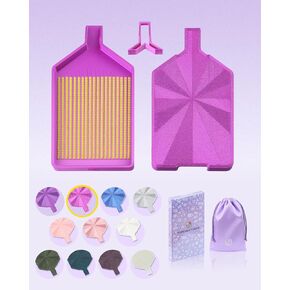Silky Diamond Painting Tray with Lid, Diamond Painting Accessories, Diamond Art Tray with Prismatic Shine Lid, Diamond Art Accessories and Tools for 5D Diamond Painting Beads, Silky Violet
