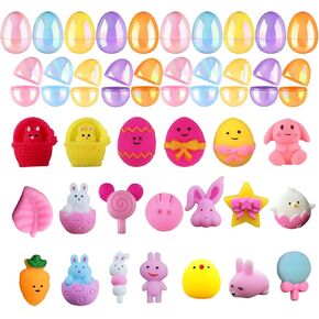 St Patrick's Day Mochi Squishy Toys 32 Packs Mini Cute Squeeze Toy Stress Reliever Anxiety Packs for St Patricks Day Party Favors Students Classroom Prizes Exchange Gift