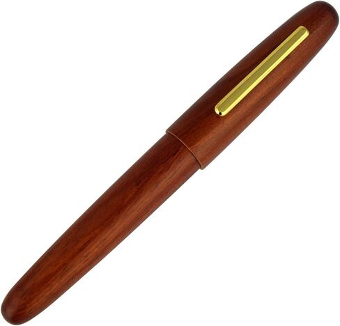 Jinhao 9036 Wooden Vintage Fountain Pen, Cherry wood Antique Natural Pens, Fine Nib With Refillable Ink Converter, Handcrafted Collection Gift Case Set in Kuwait