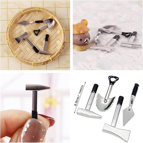 مجموعة أدوات حديقة بيت الدمى المصغرة 16 قطعة من كايواي، حديقة بيت الدمى المصغرة، مجرفة الحديقة، مكنسة لأدوات حديقة منزل الجنية المصغرة in Kuwait