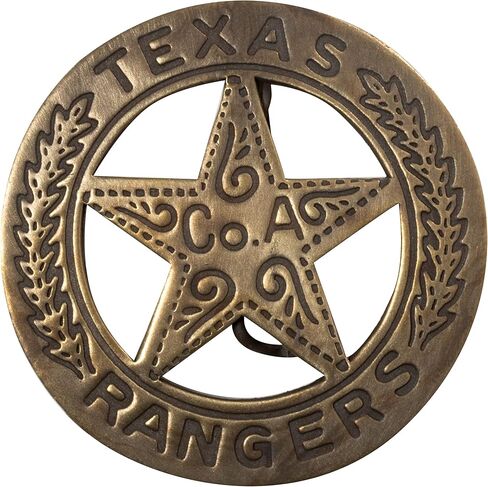 Artisan Owl Texas Rangers Old West Replica Badge Metal - Costume Prop for Western-Themed Parties & Events (Brass) in Saudi Arabia