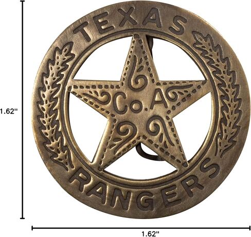 Artisan Owl Texas Rangers Old West Replica Badge Metal - Costume Prop for Western-Themed Parties & Events (Brass) in Saudi Arabia