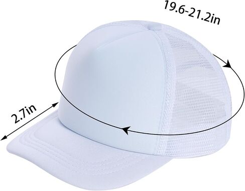 Yookat 6 Pieces Kids White Baseball Cap Hat DIY Baseball Hat Polyester Medium for Casual and Sports in Saudi Arabia