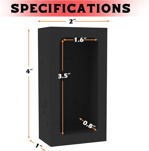 4 قطع من قوالب سبائك الجرافيت بوزن 1 كجم من Nelyrho لصب النحاس والألومنيوم والنحاس الذهبي والفضي، وأدوات تكرير ذوبان المعادن (4 × 2 × 1 بوصة)، أسود in Kuwait