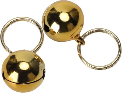 YYOYY 2pcs Pets Copper Bells, Anti Lost Pet Collar Decoration Bells Hanging Ring Bells Decoration, Crisp Sound Round Pet Collar Accessories Dog Cat Tag Clips, for Dog Cat (Silver) in Saudi Arabia