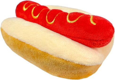 Dog Toy Squeaky Dog Toys,Interactive Dog Toys Dog Chew Toys Stuffed Dog Teething Toys for Large Medium Small Dog,Fast Food Dog Toys Squeaky Toys Dog Toys to Keep Them Busy (Hot Dog) in Kuwait