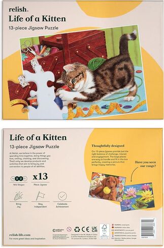 Relish Large Piece Puzzles for Seniors, 13 Piece Summer Birds Jigsaw Puzzle, Dementia Products for Elderly in Saudi Arabia