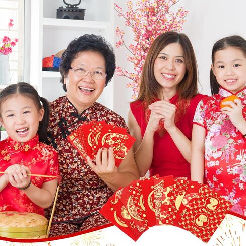 204 Pcs Chinese Red Envelopes 2025 Year of the Snake Red Packets Lunar Chinese New Year Hong Bao Embossed Gold Foil Lucky Money Cash Envelopes for Spring Festival 34 Styles 4.5 x 3.2 Inch(Vibrant) in Saudi Arabia