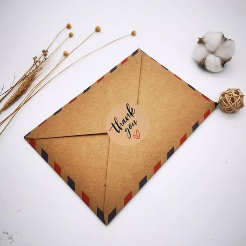 (3 Sizes-1") Kraft Thank You Stickers 1 inch, Thank You Labels Roll, 500 Brown Kraft Paper Thank You Stickers Small Business, Thank You for Your Order Stickers, Kraft Stickers for Handmade in Saudi Arabia