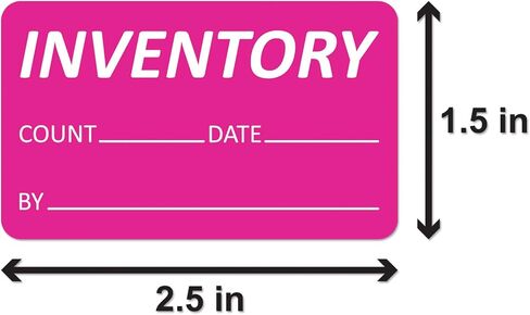 Inventory Labels - 3"x1.5" Bright Yellow Inventory_Count_Date_by Writable Stickers - Inventory Management, Inventory Control Labels, Inventory Count Stickers [300 Labels/Roll, 1 Roll=300 Labels] in Saudi Arabia