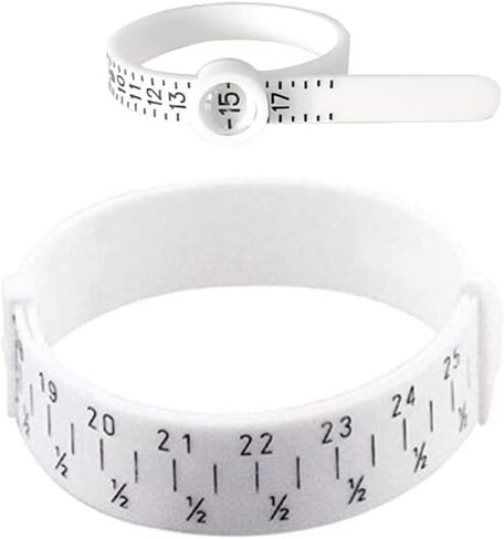 1pc Rings Sizer Measuring Set,Reusable Finger Size Gauge Measure Tool Jewelry Sizing Tools 1-17 USA Rings Size,Jewelry Sizers and Mandrels,Jewelry Making Tools and Accessories (White) in Kuwait