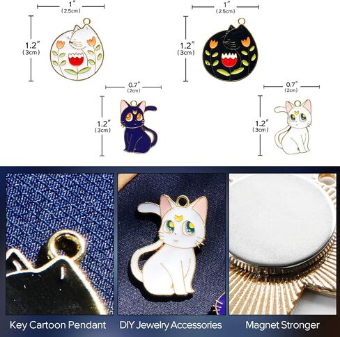 4pcs Needle Minder for Cross Stitch, Sewing Magnetic Needle Keeper, Cute Cat Cartoon Needle Holder for Embroidery, Needle Magnet Storage Accessory, Gift for Cross Stitch Lover（33-Needle) in Saudi Arabia