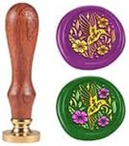 Magic Book Wax Seal Stamp Removable 1" Brass Sealing Wax Stamp Head with Wooden Handle Vintage Embossed Stamp for Envelope Greeting Card Letter Wedding Invitations Wine Gift Wrapping Decor in Saudi Arabia