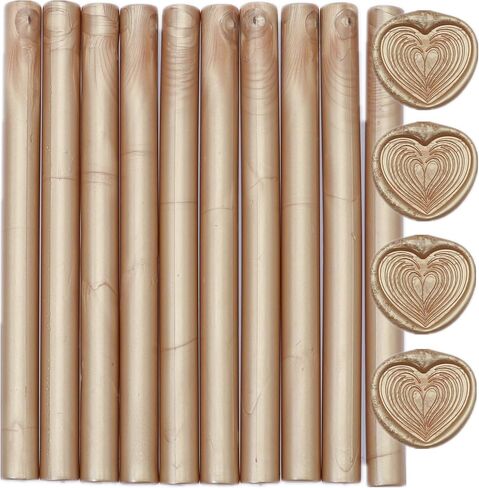Antique Gold Wax Sealing Sticks, ONWINPOR 20 Pcs Glue Gun Wax Seal Sticks for Wax Seal Stamp, Antique Gold Wax Seal Sticks for 0.43'' Glue Gun Wax Sealing Sticks (Antique Gold) in Saudi Arabia