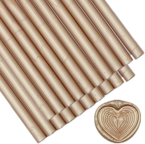 Antique Gold Wax Sealing Sticks, ONWINPOR 20 Pcs Glue Gun Wax Seal Sticks for Wax Seal Stamp, Antique Gold Wax Seal Sticks for 0.43'' Glue Gun Wax Sealing Sticks (Antique Gold) in Saudi Arabia