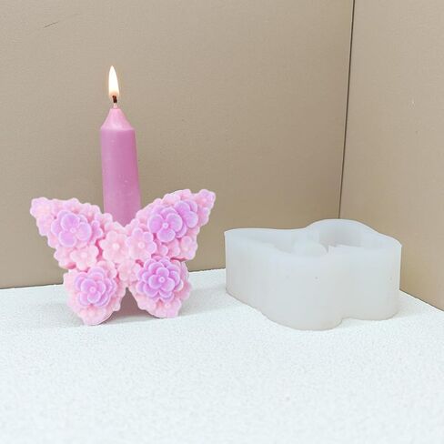 4 قطع من قوالب سيليكون على شكل فراشة زهرة، قوالب راتنجات الإيبوكسي، قوالب شموع للشوكولاتة الفوندان بوليمر كلاي، صناعة الصابون، شموع معطرة، قوالب صابون الجص، تزيين الكعك والخبز in Kuwait