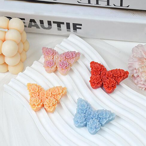 4 قطع من قوالب سيليكون على شكل فراشة زهرة، قوالب راتنجات الإيبوكسي، قوالب شموع للشوكولاتة الفوندان بوليمر كلاي، صناعة الصابون، شموع معطرة، قوالب صابون الجص، تزيين الكعك والخبز in Kuwait