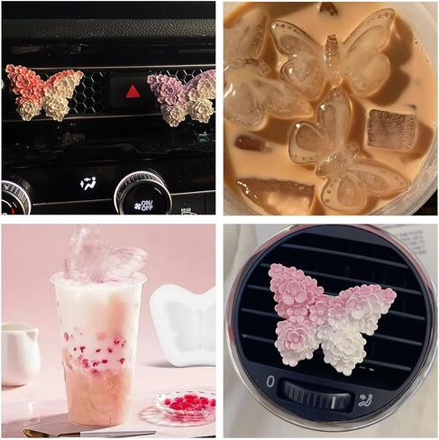 4 قطع من قوالب سيليكون على شكل فراشة زهرة، قوالب راتنجات الإيبوكسي، قوالب شموع للشوكولاتة الفوندان بوليمر كلاي، صناعة الصابون، شموع معطرة، قوالب صابون الجص، تزيين الكعك والخبز in Kuwait