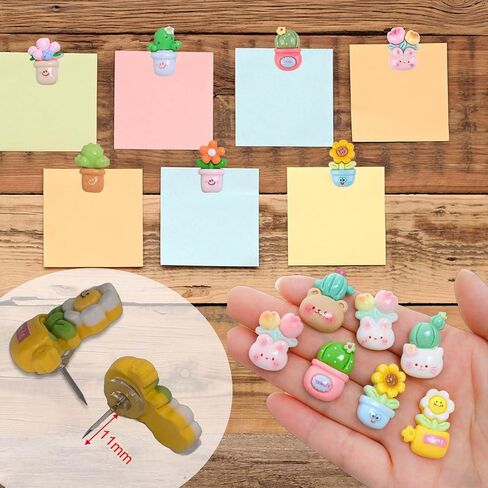 30 PCS Cute Push Pins, Plants Succulent Push Pins, Decorative Push Pins for Bulletin Board, Photo Wall, Whiteboard, Cork Board, Map,Office or Home (Multiple Styles) in Saudi Arabia