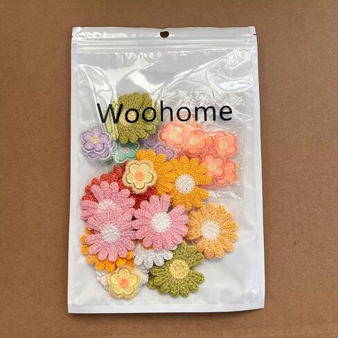 Woohome 10 PCS Embroidered Iron on Patch for Clothing, Rose Iron on Patches Set Sew on Patch for Craft, Sewing, Clothing, Backpack, Caps in Kuwait