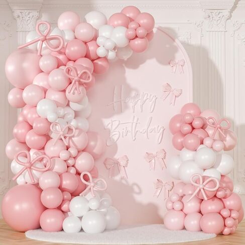 Pink Balloon Arch Kit, 145Pcs Baby Shower Birthday Decor in Saudi Arabia