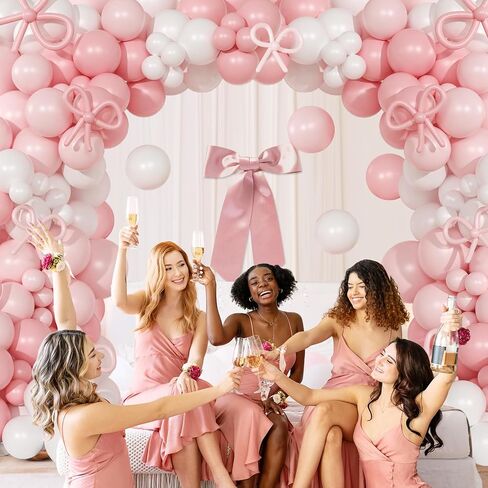 Pink Balloon Arch Kit, 145Pcs Baby Shower Birthday Decor in Saudi Arabia