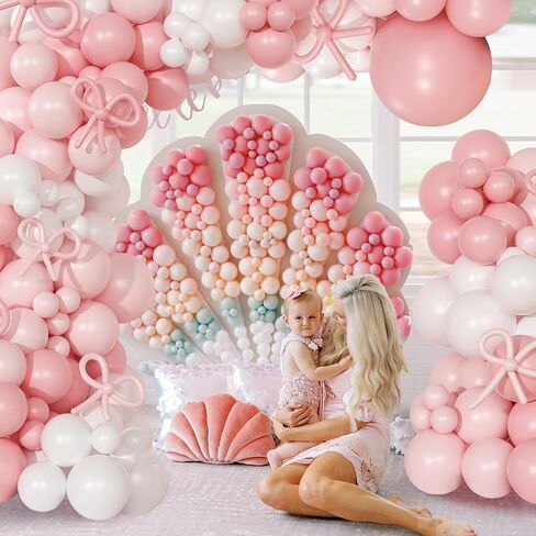 Pink Balloon Arch Kit, 145Pcs Baby Shower Birthday Decor in Saudi Arabia
