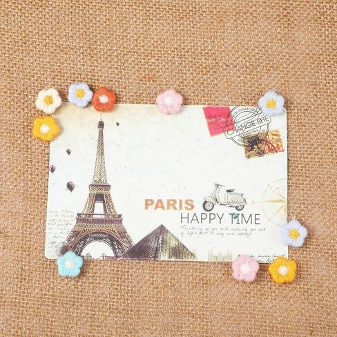 Flower Tacks Decorative Pushpins, 60PCS Bulletin Board Flowers Thumb Tacks Decorative Florest Push Pin, Embroidered Flower Push Pins for Cork Board Bulletin Board Photo Wall Map Home Office in Saudi Arabia