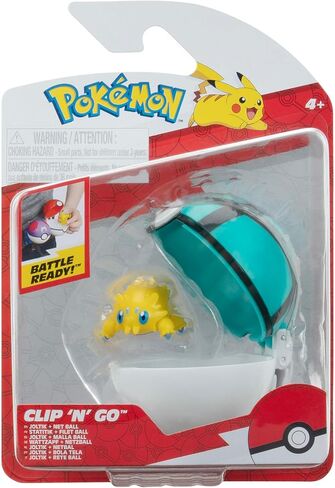 Pokémon PKW3632 - Clip'n'Go Poké Ball - Cotton Cord & Netball, Official Pokéball with 5 cm Figure in Saudi Arabia