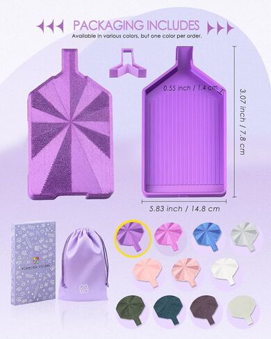 Silky Diamond Painting Tray with Lid, Diamond Painting Accessories, Diamond Art Tray with Prismatic Shine Lid, Diamond Art Accessories and Tools for 5D Diamond Painting Beads, Silky Violet in Saudi Arabia