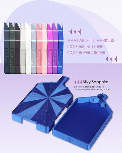 Silky Diamond Painting Tray with Lid, Diamond Painting Accessories, Diamond Art Tray with Prismatic Shine Lid, Diamond Art Accessories and Tools for 5D Diamond Painting Beads, Silky Violet in Saudi Arabia