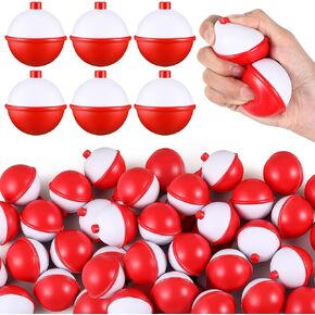 Libima 24 Pcs Fishing Bobber Stress Ball Squeeze Stress Toy Fishing Themed Party Favors Funny Stress Relief Toy for Teens Adults Improving Grip Strength Release Pressure Finger Exercise (2'')