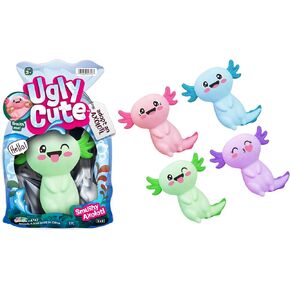 JA-RU Smushy Stuffed Axolotl Toy (1 Axolotl Assorted Color) Ugly Cute Stretchy Twisty Animal Kids Toys for Boy and Girl. Smush Fidget Silly Squeez Stress Relief Axolotls Figure 4743-1