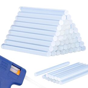 50PCS Mini Hot Glue Sticks - Mini Glue Gun Sticks, 4" Long x 0.27" Diameter, Clear Hot Glue Sticks Small for Fabric,Wood,Paper,Metal,Plastic