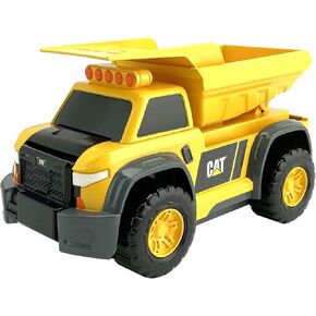 CAT Construction Toys, Truck Constructors Toy Dump Truck - Realistic Lights & Sounds + Easy Transforming + Movable Parts + Sturdy Plastic Construction + Batteries Included