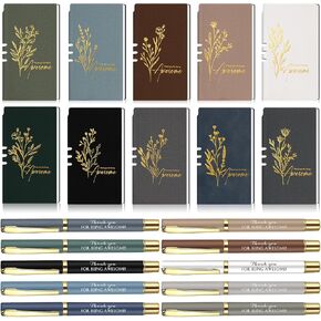20 Pcs Inspirational Notebook Gift A6 Leather Aesthetic Journal Notebook with Pen Employee Appreciation Gift Neutral Thank You Gift Medical Assistant Week Gift(Inspirational)