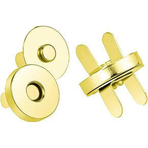 Set of 12 Mix Color Magnetic Snaps Buttons 0.55'' Magnetic Purse Closure Fasteners 14mm Magnetic Snaps for Purse Handbag Wallet Overcoat Bag Clothes Craft DIY Magnetic Fastener Replacement