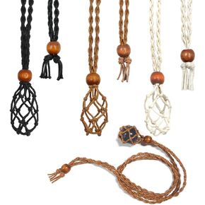 3 PCS Necklace Cord Empty Stone Holder, lyfLux Necklaces Cage Cords for Crystals, Adjustable Necklace for DIY Bracelet Necklace Jewelry Making (3 Colors)
