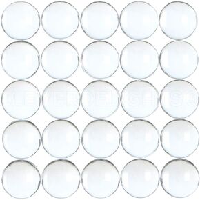 CleverDelights 12mm (1/2") Round Glass Cabochons - 100 Pack