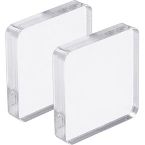 PATIKIL Acrylic Stamp Block, 2 Pack Clear Stamping Block with Grid Lines Decorative Mounting Blocks Set Square for Scrapbooking DIY Crafts Cards Making