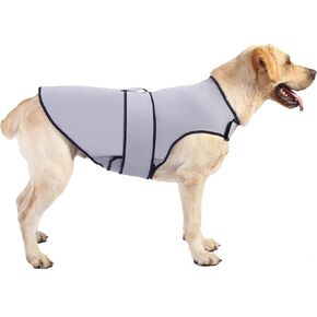 Dog Anxiety Dog Jacket,Dog Thunder Calming Shirt Wrap Vest for Small Dogs,Travel, Fireworks, Separation, Bluish Grey S