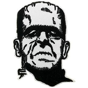 Cute-Patch 3'' Frankenstein Monster Embroidered Iron on Patch Holloween Horror Creative Gift