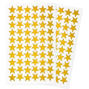 600 Pcs Foil Gold Star Stickers, 0.6 Inch Reward Stickers 10 Sheets, Small Holographic Star Stickers for Rewards, Office, School, Teacher Supplies (600)