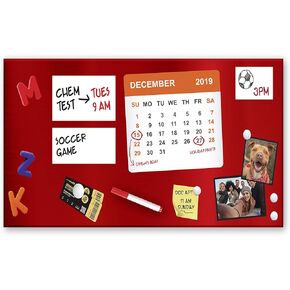 Essentially Yours Magnet and Message Board | Large Mountable 30 x 14 x 0.7 Inch Steel Bulletin Board, 2 Magnetic Dry Erase Pads Included (Silver)